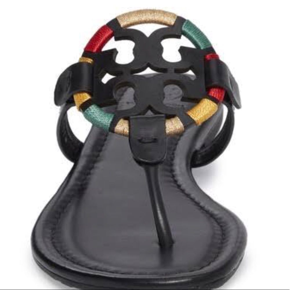 NEW in BOX Miller Leather Tory Burch black & multi